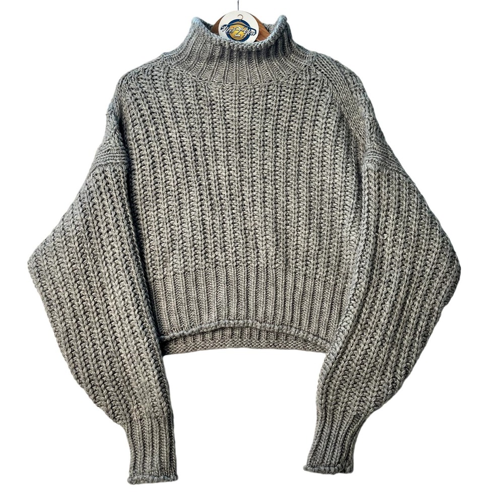 H&M Grey Knit Turtleneck Sweater